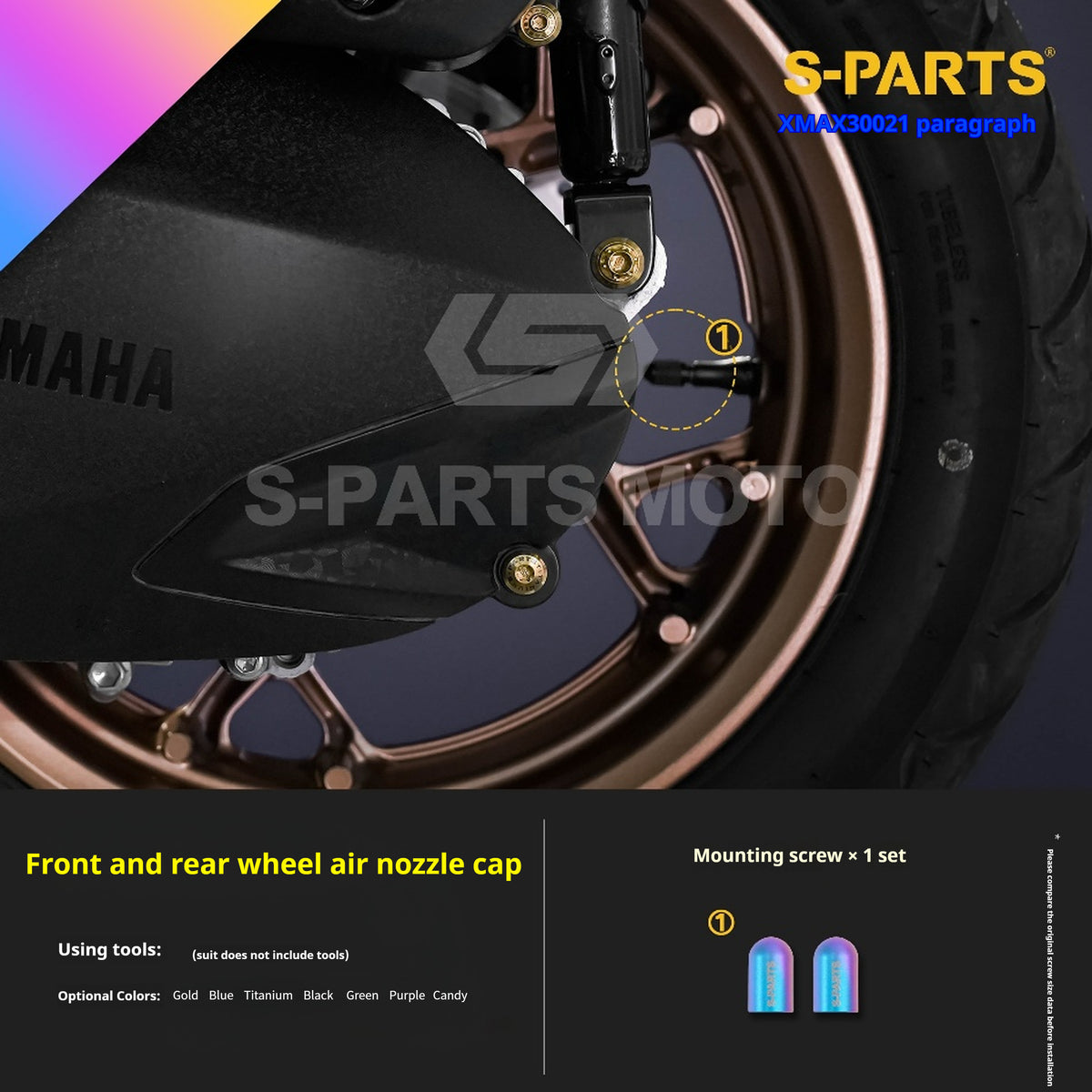 SPARTS Titanium Bolt Kit for 2021 Yamaha XMAX 300 Motorcycle Upgrade