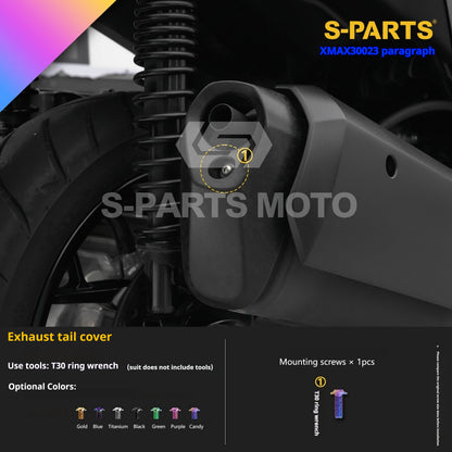 SPARTS Titanium Bolt Set for 2023 XMAX300 | Yamaha Motorcycle Titanium Bolt Upgrade