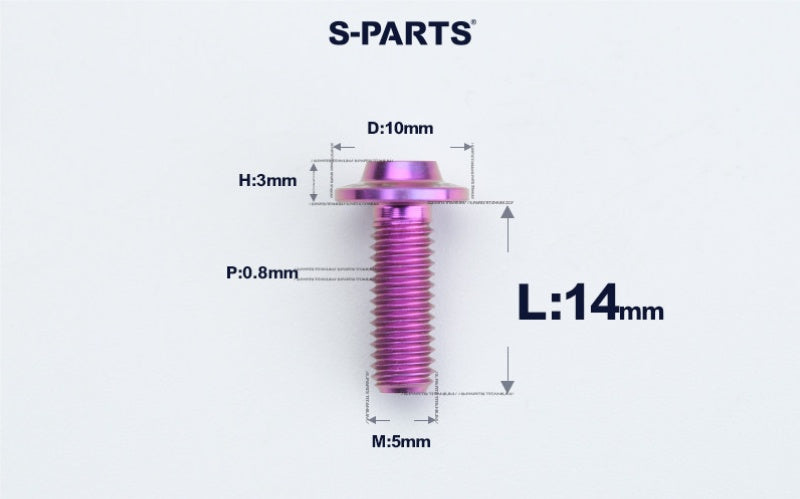SPARTS A3 M5×L6-50 D10 Titanium Button Head Bolt for Motorcycle & Bicycle Lightweight Custom Fasteners
