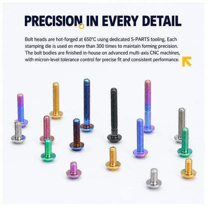 SPARTS M4✖️6–30mm D8.5 Titanium Torx Flanged Button Head Bolts