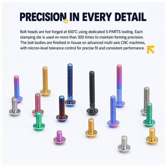 SPARTS M4✖️6–30mm D8.5 Titanium Torx Flanged Button Head Bolts